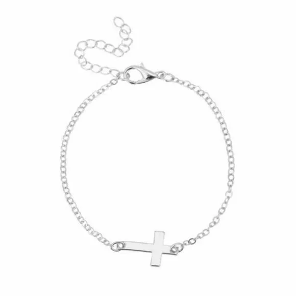 Silver Cross Bracelet - NWT - Picture 2 of 4